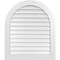 Ekena Millwork Round Top Surface Mount PVC Gable Vent: Non-Functional, w/ 3-1/2"W x 1"P Standard Frame, 34"W x 40"H GVPRT34X4001SN - alternate 1
